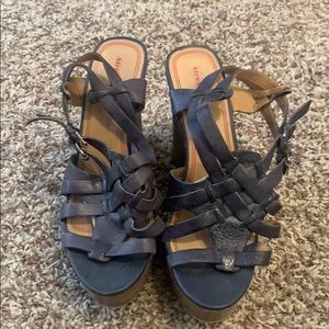 Miss sixty navy wedges